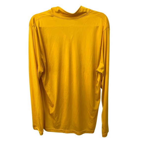 Team 365 NDSU Bison Quarter Zip Pullover Size Large Long Sleeve Yellow Workout - Picture 2 of 6